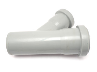 plastic pipe on a white background