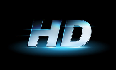 HD icon, Vector Illustration