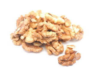 walnuts on a white background
