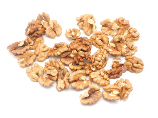 walnuts on a white background