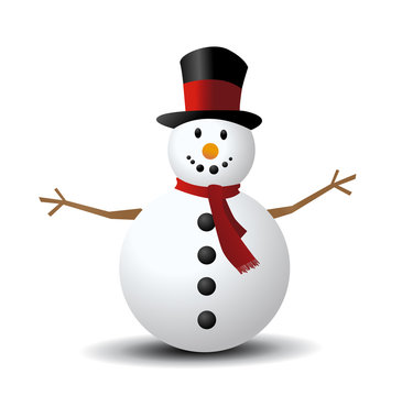 Christmas Snowman vector illustration art