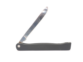 Tourist folding knife on a white background