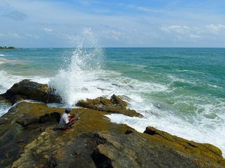 fisherman on the ocean
