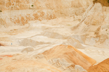 Sand pit mining industrial quartz