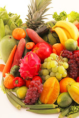 新鮮な野菜と果物