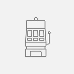 Slot machine line icon.