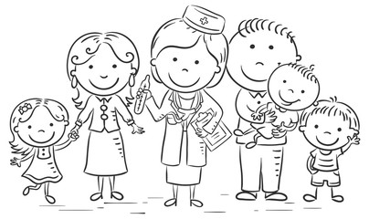Cartoon Family doctor