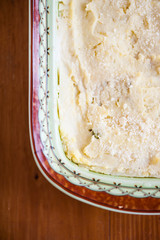 Baked potatoes with cheese
