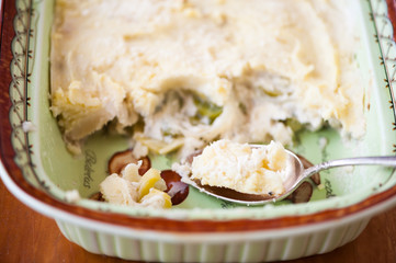 Baked potatoes with cheese