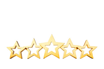 5 star gold rating background