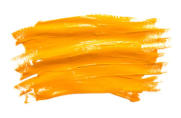 Paint brush stroke texture ochre watercolor - 97024022