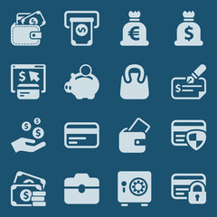 money iconset blue