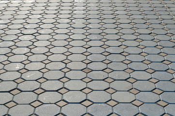 Pattern of cement blocks