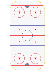 Naklejka premium Ice hockey field