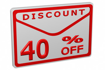 Envelope with sign discount 40 % off