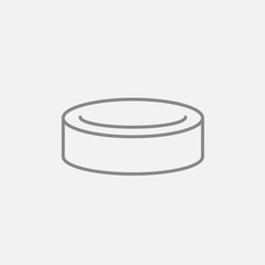 Hockey puck line icon.