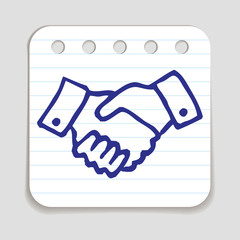 Doodle Shaking Hands icon.