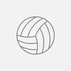 Volleyball ball line icon.