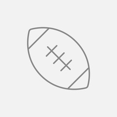 Rugby football ball line icon.