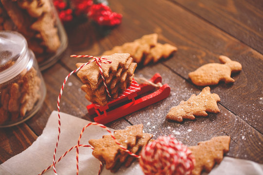 Christmas cookies. festive decoration
