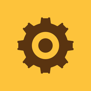 recommend clip art: The gear icon. Settings symbol. Flat