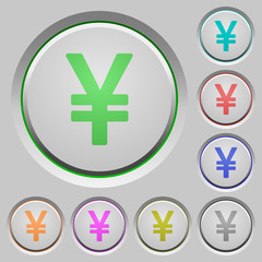 Yen sign push buttons