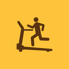 Fototapeta na wymiar Cross trainer machine icon. Running symbol