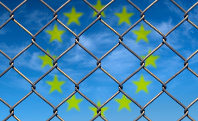 Fototapeta premium Grenzzaun Europa