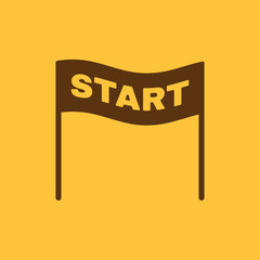 The start icon. Start symbol. Flat
