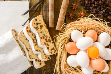 Christmas stollen menu card