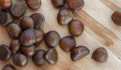Chestnuts top views