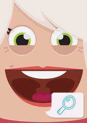 Woman face vector illustration