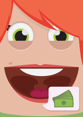 Woman face vector illustration