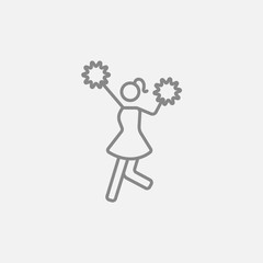 Cheerleader line icon.