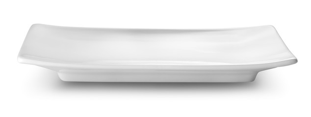 Rectangular white plate
