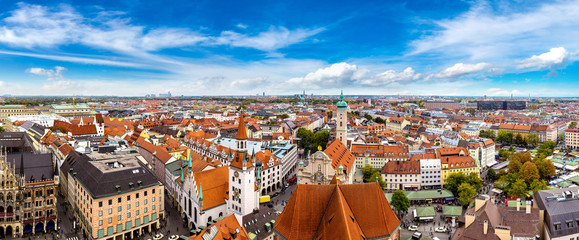 Fototapeta premium Aerial view of Munich