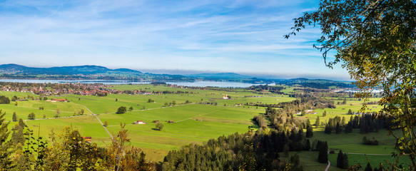 Green fields in Bavaria  in Germany