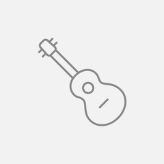 Guitar line icon.