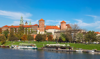 Fototapeta na wymiar Wawel castle in Krakow