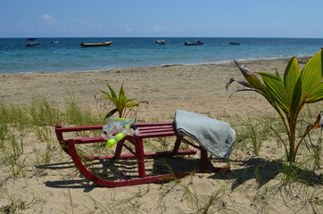 Sledge and beach 2