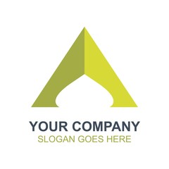 Triangle Pyramid Icon Vector Logo