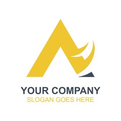Triangle Pyramid Icon Vector Logo