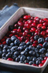 Cranberries and blueberries