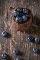 Close up of blueberries