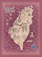 Taiwan travel map