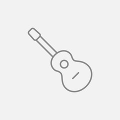 Acoustic guitar line icon.