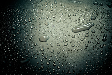 water drop in the dark