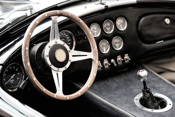 details of vintage cars