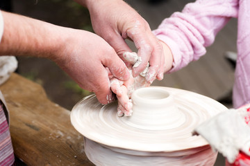 Child molds from clay