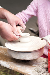 Child molds from clay